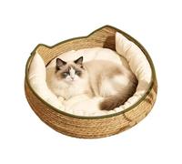 Xijobido Panier pour Chat en Corde De Coton avec Coussin Et Tapis pour | Facilité Par Un Panier En Corde De Coton Avec Coussin Et Tapis Pour Et Se Reposer