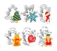 Xijobido Petit Emporte-Pièce - 18 Pièces Moule de Noël | Moules à Découper en Acier Inoxydable pour Cuisson,pour Famille Fêtes Maison Fête Salle de Classe Activités Projets Scolaires Gâteaux de