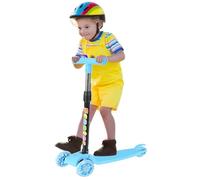 Xijobido Trottinette Portable | Scooter Pliable Junior | Lumineuse LED 3 Roues 2-8 Ans Fille Garçon Débutant Voyage Maison Extérieur