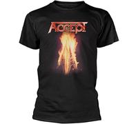 XIKANGGMEI Accept Restless & Wild Flying V Guitar Shirt S-3XL Metal Band T-Shirt Black Black