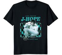 XIKANGGMEI J-Hope Jack in The Box T Shirt Short Sleeve 100% Cotton Pop Singer T Shirt Round Neck Tops PlSize Black