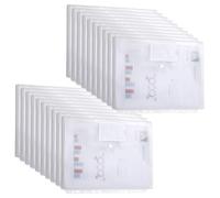 XIKAYA Document Wallet A4 Filing,Lot de 20 dossiers A4 avec, à 11 trous et poche d'étiquette,Classeur imperméable pour l'organisation de documents (tridimensionnel)