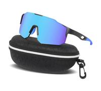 XIKAYA Lunette velo homme - Lunette VTT - Protection UV400 - Sunglasses - Pour le cyclisme, la moto, la course, le ski, le baseball, l'alpinisme, la pêche, etc (bleu)