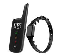 XIKDJ Collier De Choc Pour Chien - Électrique Rechargeable, Étanche IPX7, 4 Modes De Dressage, 1000 Pieds, Noir, Uni