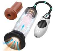 XIKDJ Masturbateur d'exercice De Pénis avec 4 Forces De Vide Et 4 Modes D'aspiration, Masturbateur Masculin Agrandisseur De Pénis Électrique Jouets Sexuels pour Adultes Étanches