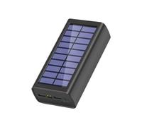 XIKDJ Power Bank 30000Mah Chargeur Portable Chargeur De Batterie Solaire Camping Charge De Secours Externe Étanche avec 2 Sorties USB Entrée Type-C Lampe De Poche LED,A
