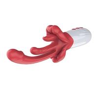 XIKDJ Vibromasseur Féminin Entièrement Automatique avec 10 Modes De Léchage, 10 Vibrations, 5 Balancements Et Chauffage, Gode De Simulation, Masturbateur Clitoris Vagin Anus