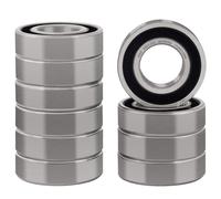 XiKe 10 Pcs 6003-2RS Roulements à double joint en caoutchouc 17x35x10mm Roulements à billes à gorge profonde pré-lubrifiés et stables et rentable