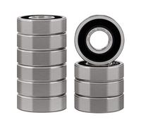 XiKe 10 Pièces 6000-2RS Roulements à billes 10x26x8mm Acier chromé et Double joint en caoutchouc et Pré-lubrifié, 6000RS Roulements à billes à gorge profonde.