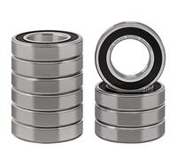 XiKe 10 Pièces 6006-2RS Roulements à billes 30x55x13mm Acier chromé et Double joint en caoutchouc et Pré-lubrifié, 6006RS Roulements à billes à gorge profonde.