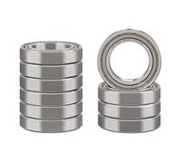 XiKe 10 Pièces 6804ZZ Roulement à billes 20x32x7mm Acier au Chrome et Pré-lubrifiés, 6804-2Z Roulements à billes à gorge profonde avec Double joint métallique.