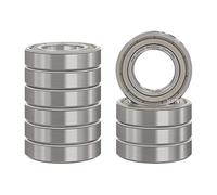 XiKe 10 Pièces 6903ZZ Roulement à billes 17x30x7mm Acier au Chrome et Pré-lubrifiés, 6903-2Z Roulements à billes à gorge profonde avec Double joint métallique.