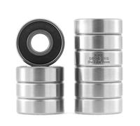 XiKe - 10 roulements à billes S608-2RS 8x22x7mm, acier inoxydable 420, pré-lubrifiés avec double joint caoutchouc.