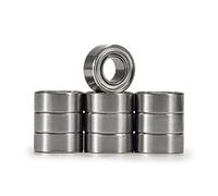 XiKe 10x MR105ZZ 5x10x4mm Roulements Miniatures, Acier 100Cr6, Flasques Métal Double Face ZZ - pour Ventilateur, Disque Dur, Imprimante 3D.