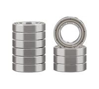 XiKe 10x Roulement à billes 6802ZZ 15x24x5mm en acier 100Cr6