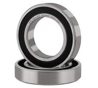 XiKe 2 Pièces 6010-2RS Roulements à billes à double étanchéité 50x80x16mm Acier au chrome et Pré-lubrifié, 6010RS Roulements à billes à gorge profonde.