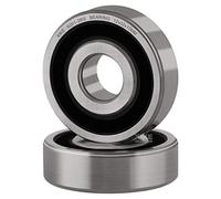 XiKe 2 Pièces 6201-2RS 12x32x10mm Roulements à Billes - Acier 100Cr6 - Double Joint en Caoutchouc (2RS) - Prélubrifié.