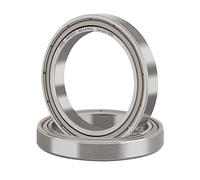 XiKe 2 Pièces 6806ZZ Roulement à billes scellé 30x42x7mm Acier au Chrome et Pré-lubrifiés, 6806-2Z Roulements à Billes à Gorge Profonde avec Double Étanchéité Métallique.