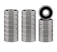 XiKe - 20 roulements à billes 608-2RS 8x22x7mm, acier pour roulements GCr15, pré-lubrifiés avec double joint caoutchouc.