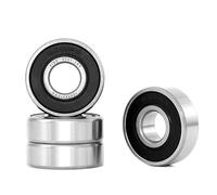 XiKe 4 pièces 6201-2RS Roulement à billes 12x32x10mm, Chromé acier et Double scellé et Pré-lubrifié, 6201RS Roulements à billes à gorge profonde avec joints.