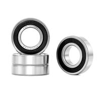 XiKe 4 pièces 6205-2RS Roulement à billes 25x52x15mm, Chromé acier et Double scellé et Pré-lubrifié, 6205RS Roulements à billes à gorge profonde avec joints.