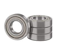 XiKe 4 Pièces 6205ZZ 25x52x15mm Roulements à billes - Acier 100Cr6 - Double joint métallique (2Z) - Graissé d'usine