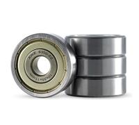 XiKe 4 Pièces 6300ZZ 10x35x11mm Roulements à billes - Acier 100Cr6 - Double joint métallique (2Z), Graissé d'usine