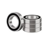 XiKe 4 pièces 6700-2RS Roulement à billes 10x15x4mm Acier chromé et Double joint en caoutchou et Pré-lubrifié, 6700RS Roulements à billes à gorge profonde avec joints.