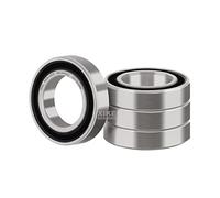 XiKe 4 pièces 6800-2RS Roulement à billes 10x19x5mm Acier chromé et Double joint en caoutchou et Pré-lubrifié, 6800RS Roulements à billes à gorge profonde avec joints.