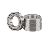 XiKe 4 Pièces 6800ZZ Roulement à billes scellé 10x19x5mm Acier au Chrome et Pré-lubrifiés, 6800-2Z Roulements à Billes à Gorge Profonde avec Double Étanchéité Métallique.