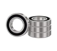 XiKe 4 pièces 6905-2RS Roulement à billes 25x42x9mm Acier chromé et Double joint en caoutchou et Pré-lubrifié, 6905RS Roulements à billes à gorge profonde avec joints.