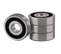 XiKe 4x 6200-2RS 10x30x9mm Roulement à billes, Acier 100Cr6 - Double Joint en Caoutchouc, Prélubrifié, 6200RS Roulements à billes à gorge profonde.