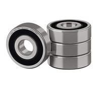 XiKe 4x 6201-2RS 12x32x10mm Roulement à billes, Acier 100Cr6 - Double Joint en Caoutchouc, Prélubrifié, 6201RS Roulements à billes à gorge profonde.