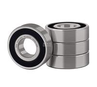 XiKe 4x 6202-2RS 15x35x11mm Roulement à billes, Acier 100Cr6 - Double Joint en Caoutchouc, Prélubrifié, 6202RS Roulements à billes à gorge profonde.