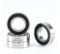 XiKe 4x Roulements à billes 6800-2RS 10x19x5mm, Acier à roulements 100Cr6 et Prélubrifié, Double joint en caoutchouc, 6800RS Roulements à billes à gorge profonde.