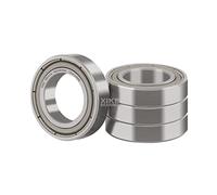 XiKe 4x Roulements à billes 6801ZZ 12x21x5mm, Acier à roulements 100Cr6 et Prélubrifié, Double Étanchéité Métallique, 6801-2Z Roulement à billes à gorge profonde.