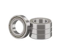 XiKe 4x Roulements à billes 6802ZZ 15x24x5mm, Acier à roulements 100Cr6 et Prélubrifié, Double Étanchéité Métallique, 6802-2Z Roulement à billes à gorge profonde.