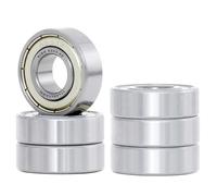 XiKe 6 pièces 6203ZZ Roulements à billes 17x40x12mm Acier au chrome et Pré-lubrifié, 6203Z Roulements à billes à gorge profonde à double étanchéité