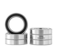 XiKe 6 pièces 6804-2RS Roulement à billes scellé 20x32x7mm Acier au chrome et Pré-lubrifié, 6804RS Roulements à billes à gorge profonde à double étanchéité