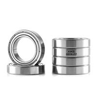 XiKe 6 pièces 6804ZZ Roulements à billes 20x32x7mm Acier au chrome et Pré-lubrifié, 6804Z Roulements à billes à gorge profonde à double étanchéité