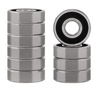 XiKe 607-2RS Roulement à Billes à Double Étanchéité 7x19x6mm Acier au Chrome et Pré-lubrifiés, 607RS Roulements à billes miniatures, 1 paquet de 10.