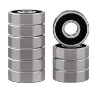 XiKe 608-2RS Roulement à Billes à Double Étanchéité 8x22x7mm Acier au Chrome et Pré-lubrifiés, 608RS Roulements à billes miniatures, 1 paquet de 10.