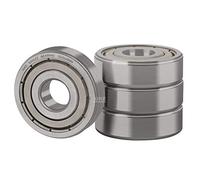 XiKe 6200ZZ Roulement à billes scellé 10x30x9mm Acier au chrome et Double joint métallique, 6200-2Z Roulements à billes à gorge profonde, Paquet de 4.