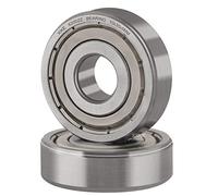 XiKe 6200ZZ Roulement à billes scellé 10x30x9mmAcier au chrome et Double joint métallique, 6200-2Z Roulements à billes à gorge profonde, Paquet de 2.