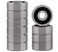 XiKe 624-2RS Roulement à Billes à Double Étanchéité 4x13x5mm Acier au Chrome et Pré-lubrifiés, 624RS Roulements à billes miniatures, 1 paquet de 10.