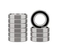 XiKe 6800-2RS 10x19x5mm Roulements à billes, Acier à roulements 100Cr6 en Prélubrifié, DoubleJoint en caoutchouc (2RS) -Lot de 10.