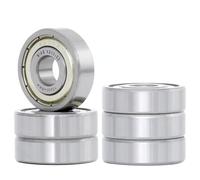 XiKe 6x Roulement à billes 6200ZZ 10x30x9mm, Acier 100Cr6 - Prélubrifié - Double joint métallique, 6200-2Z Roulements à billes à gorge profonde.