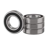 XiKe Roulements à billes 6005-2RS 25x47x12mm - Acier 100Cr6 - Double Joint en Caoutchouc - Pré-lubrifié - Lot de 4.