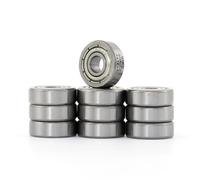 XiKe Roulements à billes 604ZZ | 4x12x4mm en acier 100Cr6, pré-lubrifiés avec double métallique (ZZ) - Lot de 10 pièces.