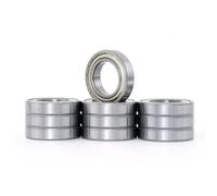 XiKe Roulements à billes 608ZZ | 8x22x7mm en acier 100Cr6, pré-lubrifiés avec double métallique (ZZ) - Lot de 10 pièces.